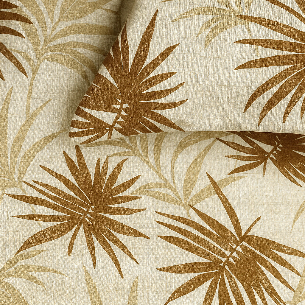 Pure Cotton Double Bedsheet | Queen Size | 186 TC (Autumn Fall Leaves)