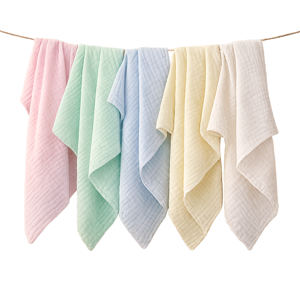 6 Layer Muslin Baby Bath Towel | 500 TC Super Soft & Highly Absorbent Wash Towel for Newborn | Extra Soft Muslin Cotton Towel for Kids, Boys & Girls