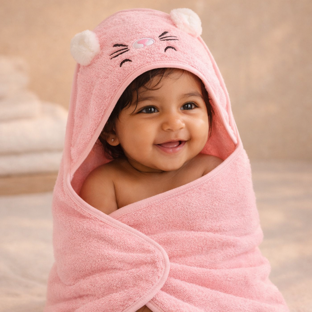 Hooded Baby Towel Puppy Design | Ultra Soft & Absorbent Bath Towel for Newborn & Infant | Natural Baby Stuff for Boys & Girls | Premium Towel for Bathtub Use