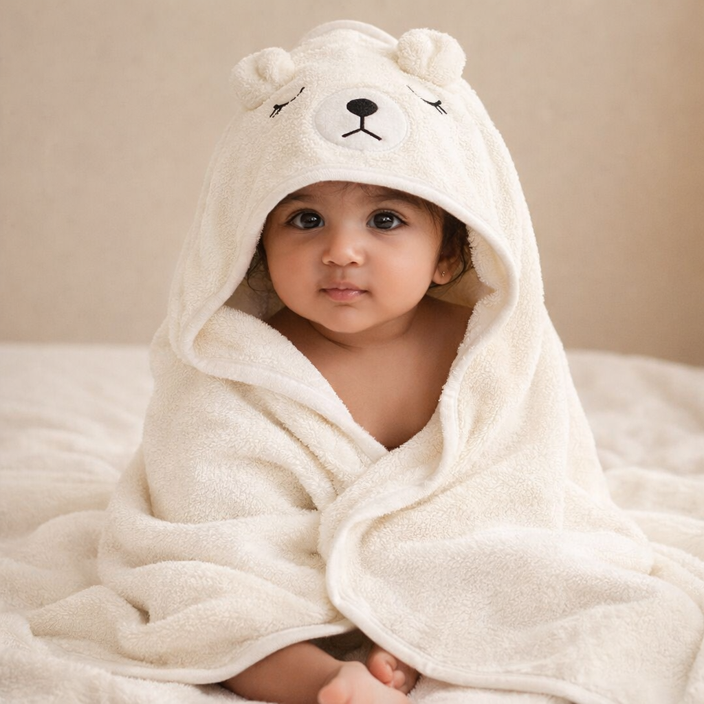 Hooded Baby Towel Puppy Design | Ultra Soft & Absorbent Bath Towel for Newborn & Infant | Natural Baby Stuff for Boys & Girls | Premium Towel for Bathtub Use