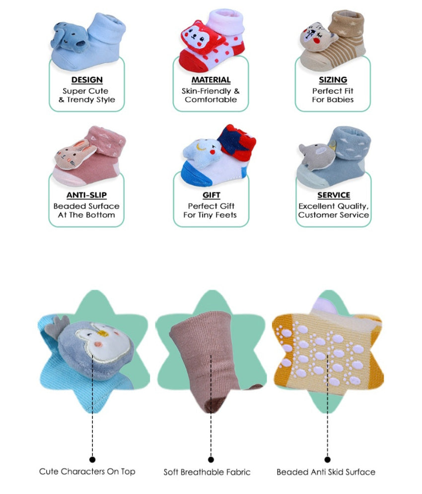 Baby socks with features