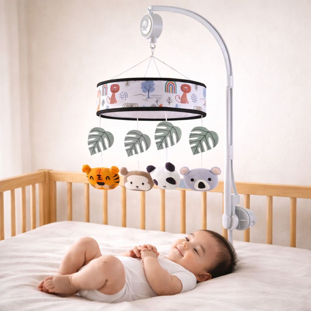 Baby Crib Hanging Toy with Music + 360° Rotation (Infant Circular - Crib Toy)