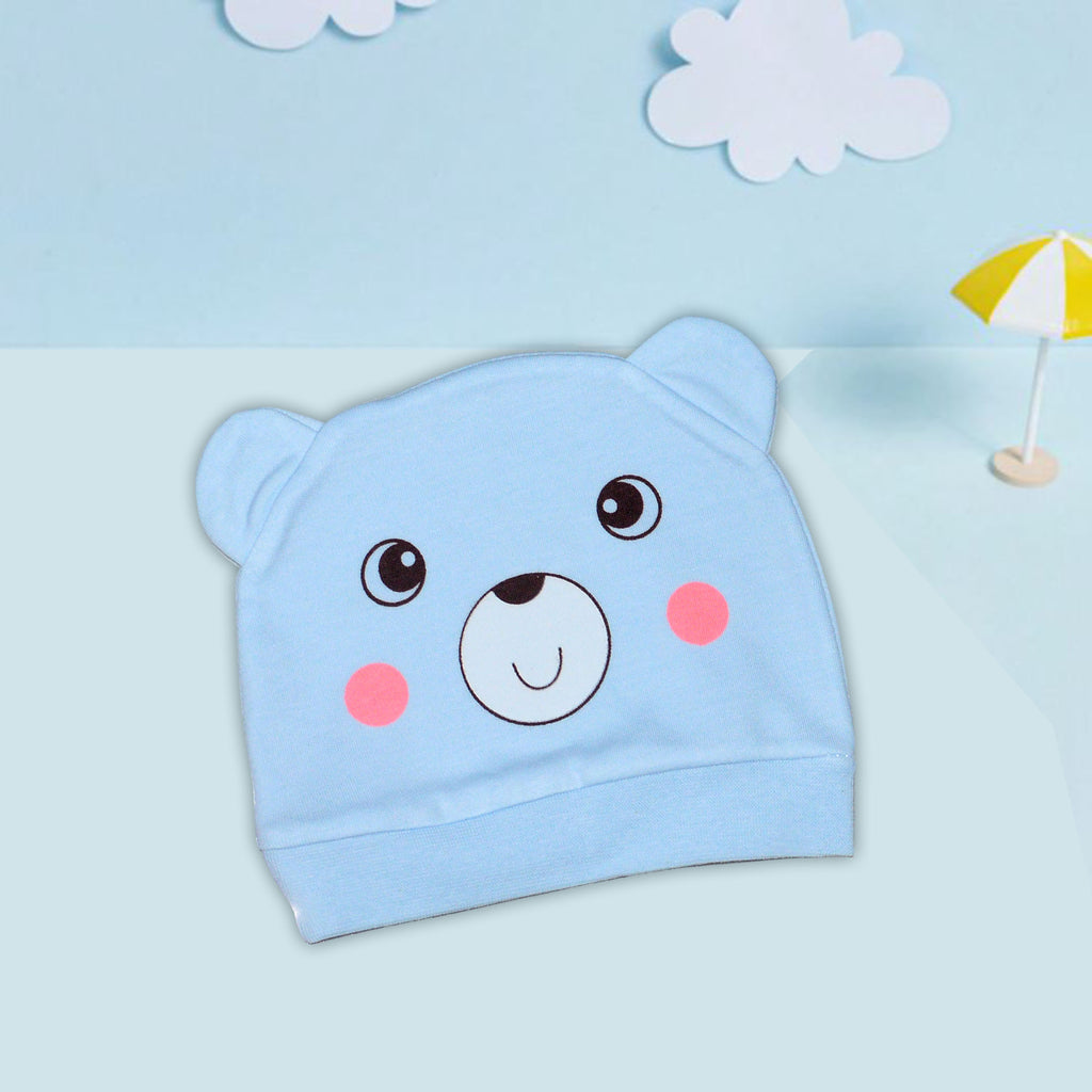 Bear Design Baby Caps in Blue