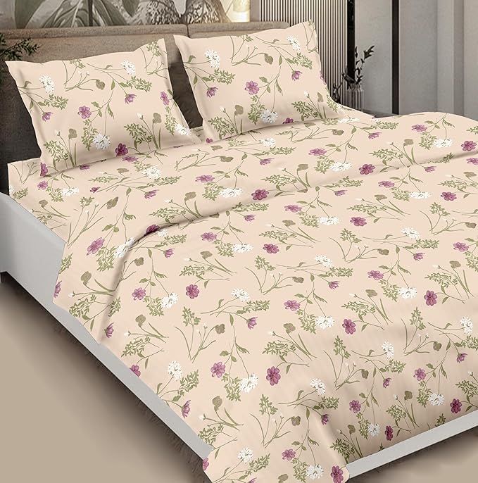 Brown Bedsheet (Tropical Blooms)