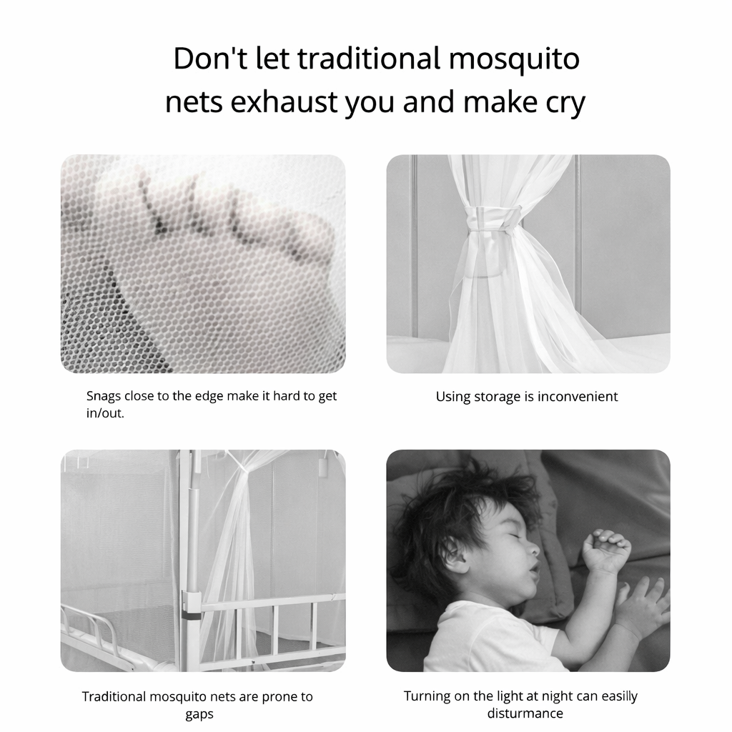 Blue Baby Foldable Mosquito Net Tent (Quick-Open, Breathable Mesh) | 130 × 65 × 65 cm