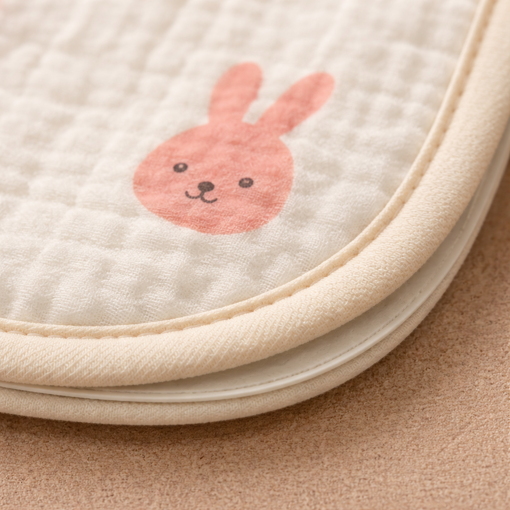 Muslin Bibs with Waterproof Layer (33 × 23 cm) | Pack of 3/5