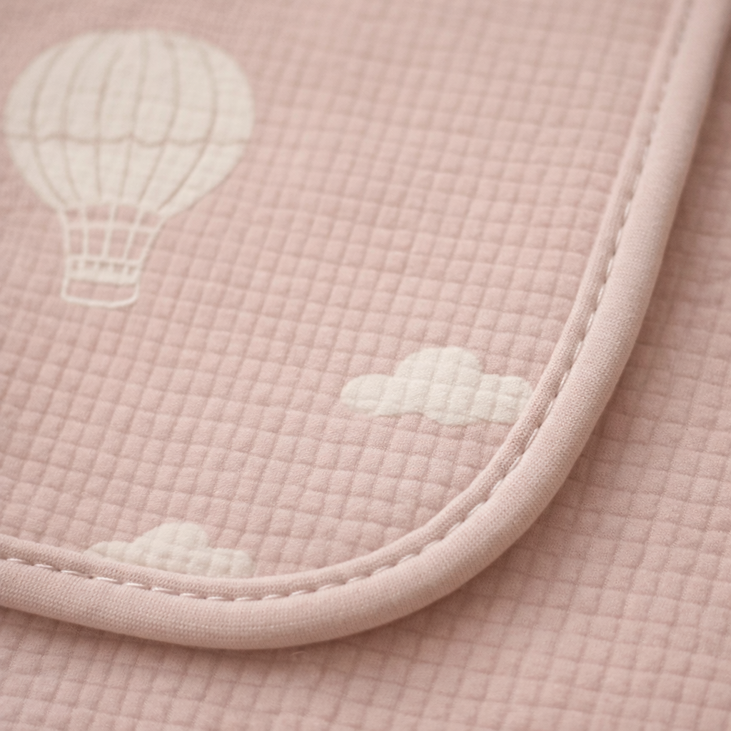 Hot air Baloon Print Luxurious 6-Layer Muslin Baby Blanket (110 × 110 cm) | Reversible, Breathable, Soft & All-Season Comfort