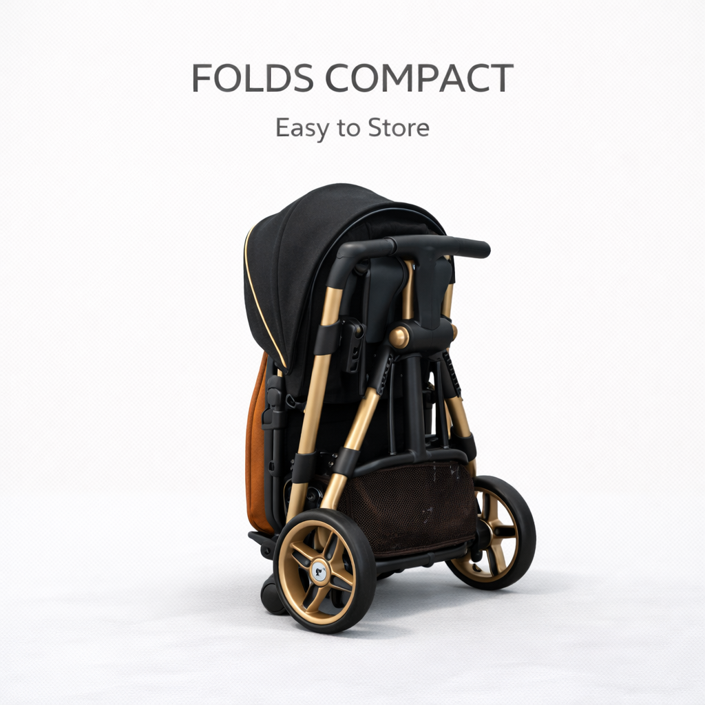 360° Rotatable Baby Stroller with Removable Feeding Table | Stroller with food tray and cup holder | Parent facing | Adjustable recline