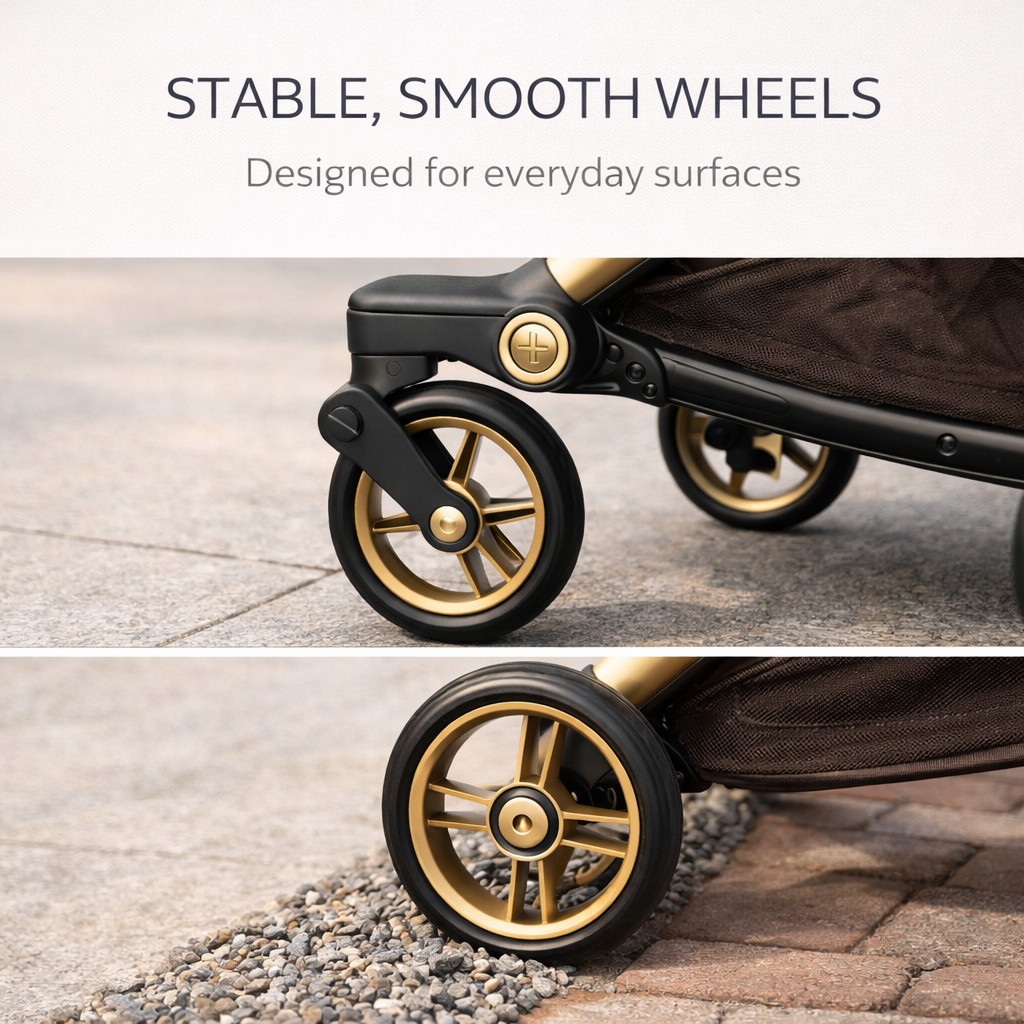 360° Rotatable Baby Stroller with Removable Feeding Table | Stroller with food tray and cup holder | Parent facing | Adjustable recline