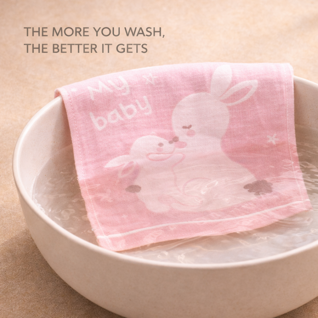 Cotton Napkins (Pack of 3) – Soft Baby Face & Feeding Napkins (25×25 cm)