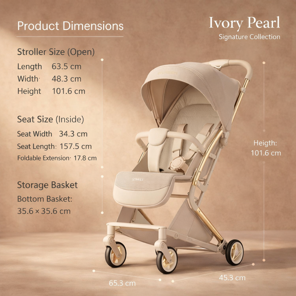 Jogging & Gliding Baby Stroller with Basket Under | Stroller for mall, doctor visit, flight, train, daily use | Stroller for 0 to 3 years | Adjustable recline