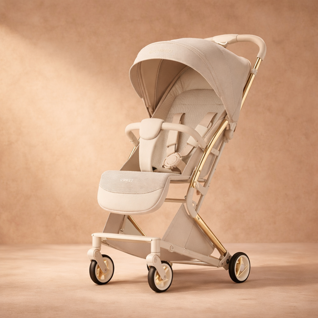 Jogging & Gliding Baby Stroller with Basket Under | Stroller for mall, doctor visit, flight, train, daily use | Stroller for 0 to 3 years | Adjustable recline