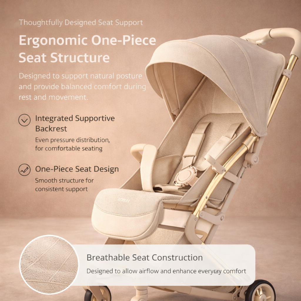 Jogging & Gliding Baby Stroller with Basket Under | Stroller for mall, doctor visit, flight, train, daily use | Stroller for 0 to 3 years | Adjustable recline