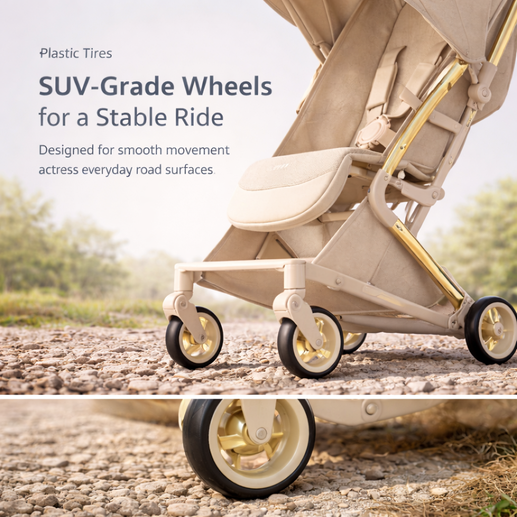 Jogging & Gliding Baby Stroller with Basket Under | Stroller for mall, doctor visit, flight, train, daily use | Stroller for 0 to 3 years | Adjustable recline