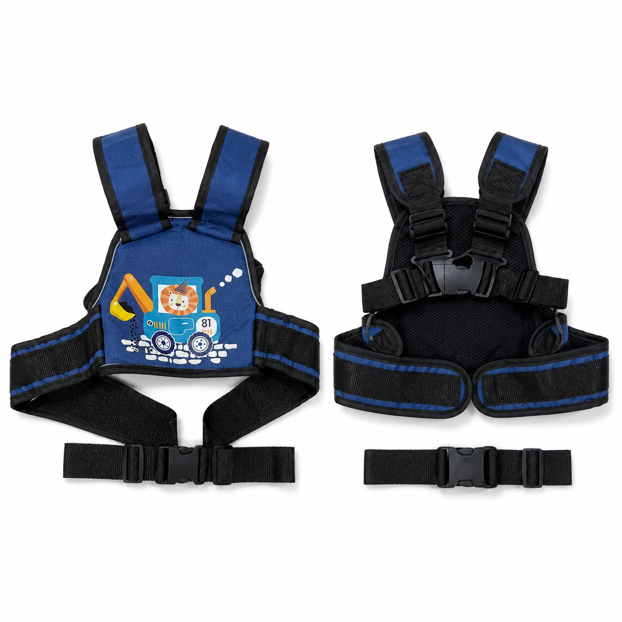 Navy Blue Lion Kids Safety Belt for Two-Wheeler