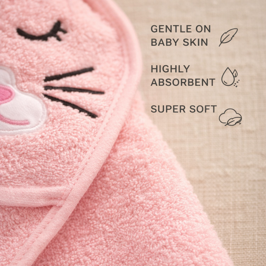 Hooded Baby Towel Puppy Design | Ultra Soft & Absorbent Bath Towel for Newborn & Infant | Natural Baby Stuff for Boys & Girls | Premium Towel for Bathtub Use
