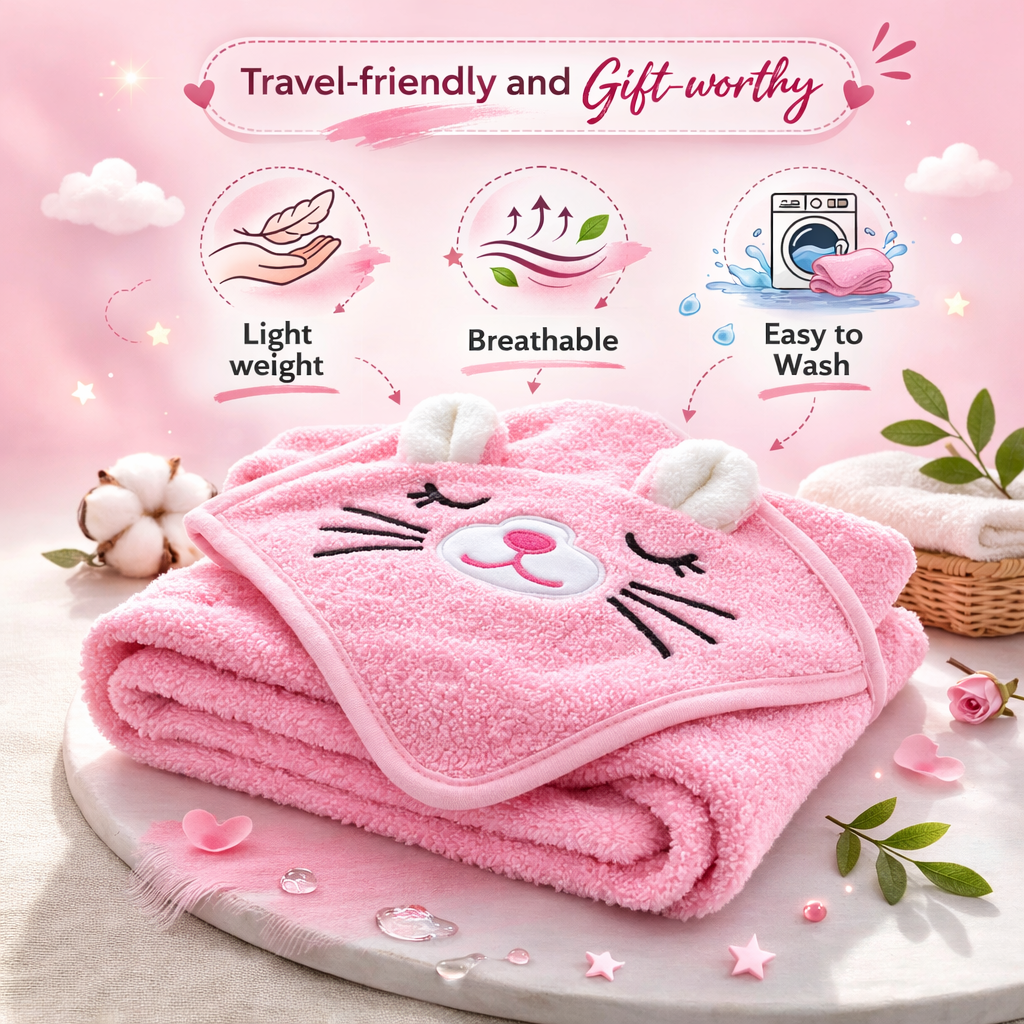 Hooded Baby Towel Puppy Design | Ultra Soft & Absorbent Bath Towel for Newborn & Infant | Natural Baby Stuff for Boys & Girls | Premium Towel for Bathtub Use