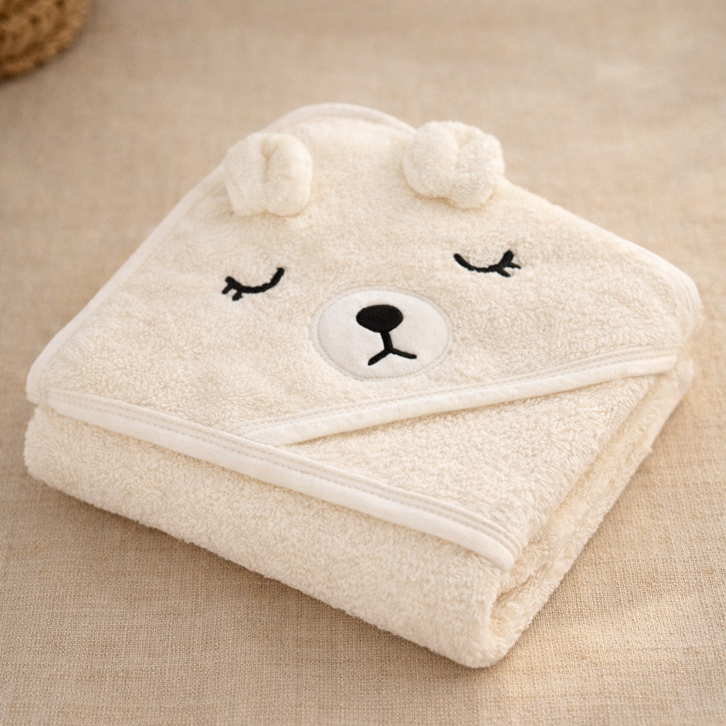 Hooded Baby Towel Puppy Design | Ultra Soft & Absorbent Bath Towel for Newborn & Infant | Natural Baby Stuff for Boys & Girls | Premium Towel for Bathtub Use