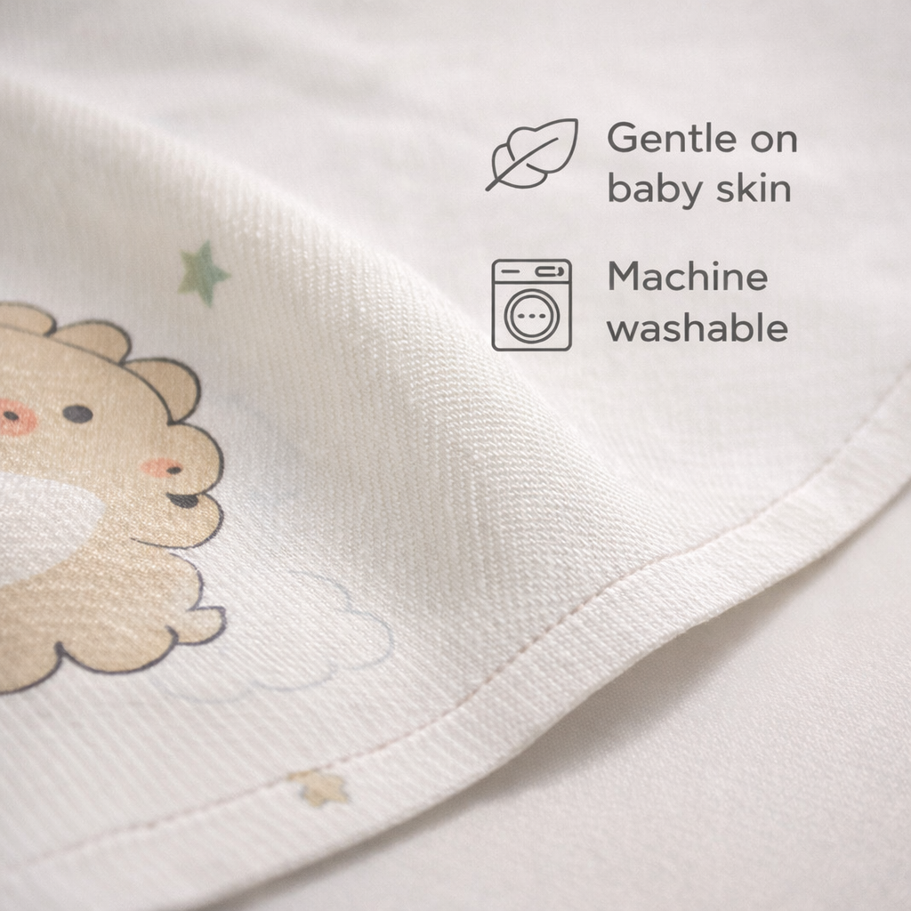 Duck Pattern Bamboo Fibre Ultra-Thin Baby Swaddle Blankets | 110 x 110 cm