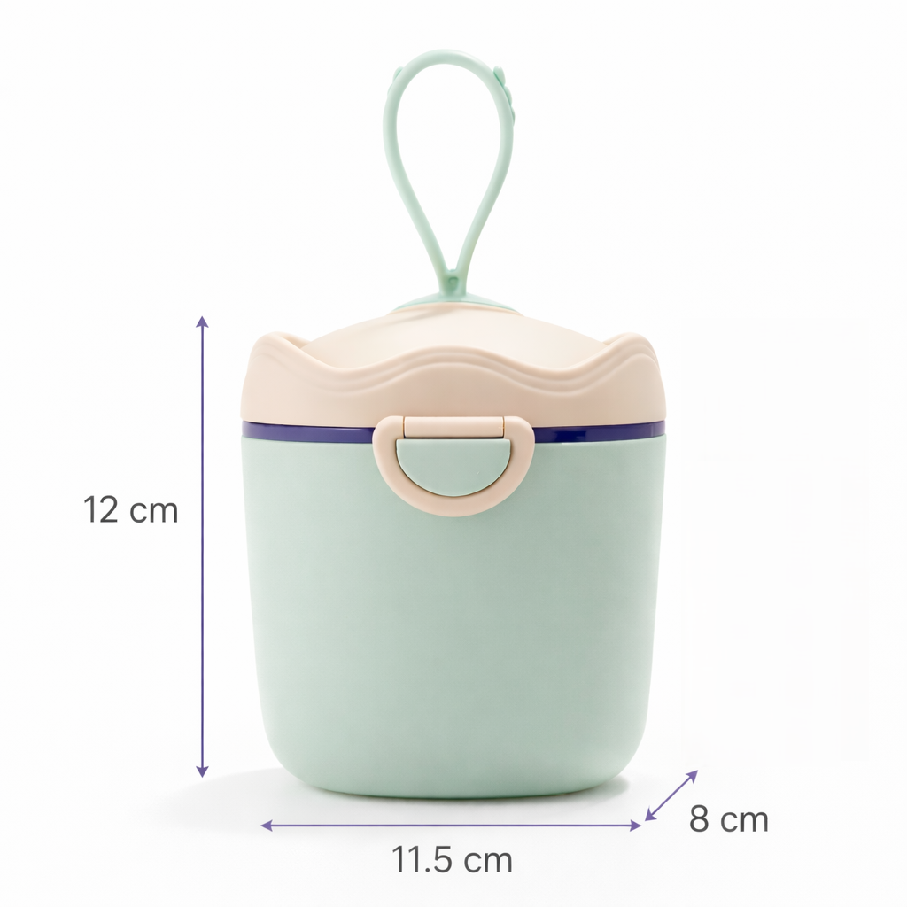 Baby Formula / Powder Storage Container (200 ml) with Airtight Lid + Built-in Spoon | Travel Friendly | Leak Proof