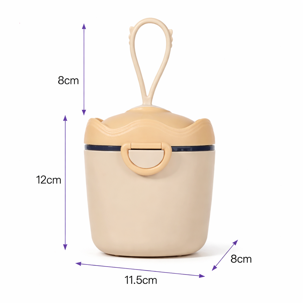 Baby Formula / Powder Storage Container (200 ml) with Airtight Lid + Built-in Spoon | Travel Friendly | Leak Proof