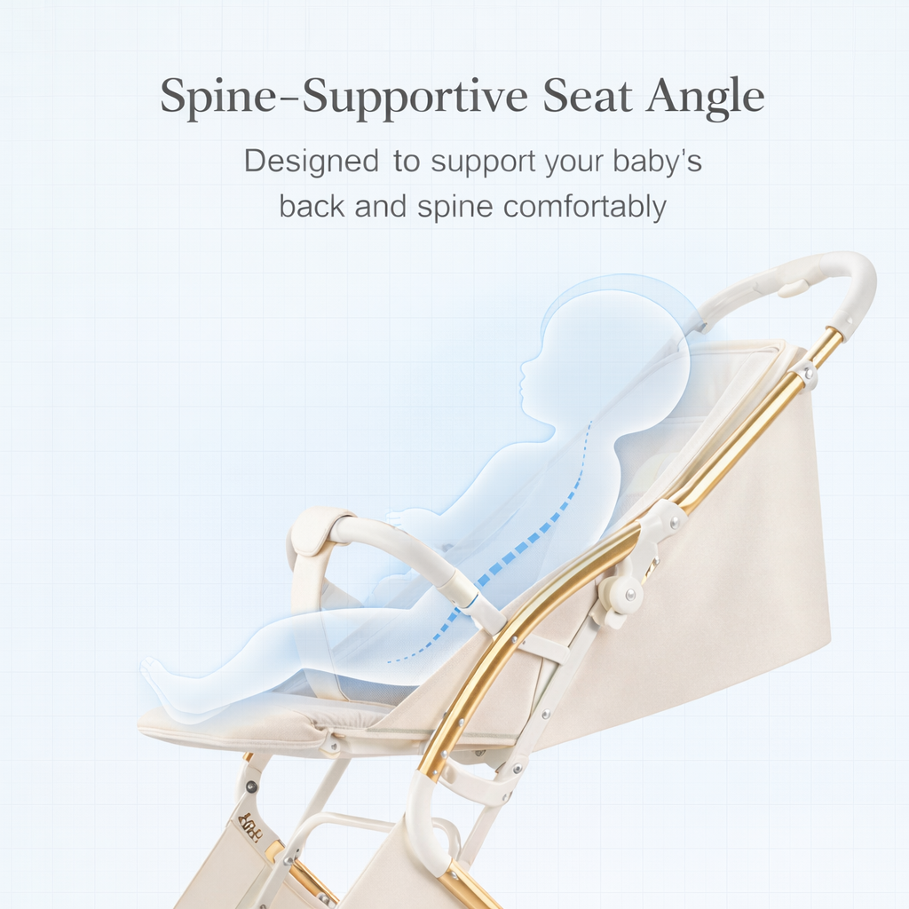 Jogging & Gliding Baby Stroller with Basket Under | Stroller for mall, doctor visit, flight, train, daily use | Stroller for 0 to 3 years | Adjustable recline
