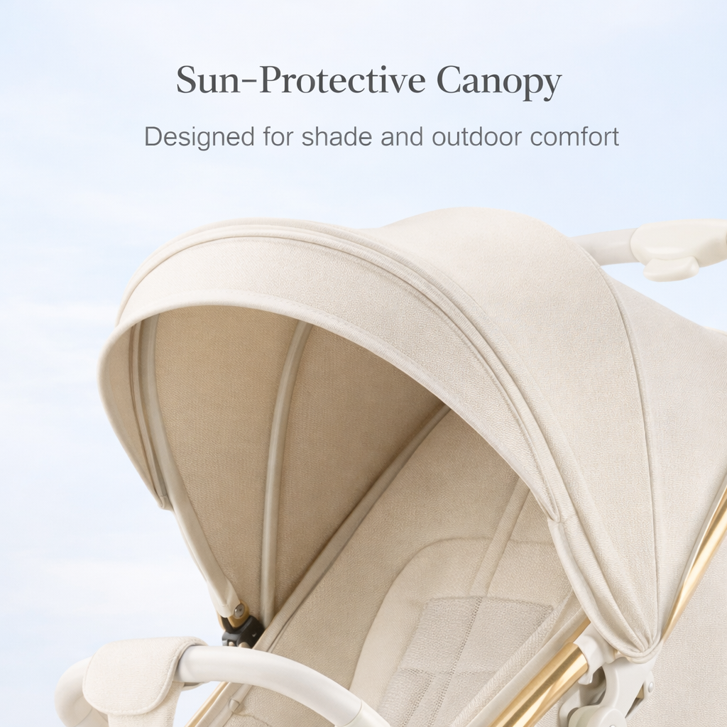 Jogging & Gliding Baby Stroller with Basket Under | Stroller for mall, doctor visit, flight, train, daily use | Stroller for 0 to 3 years | Adjustable recline
