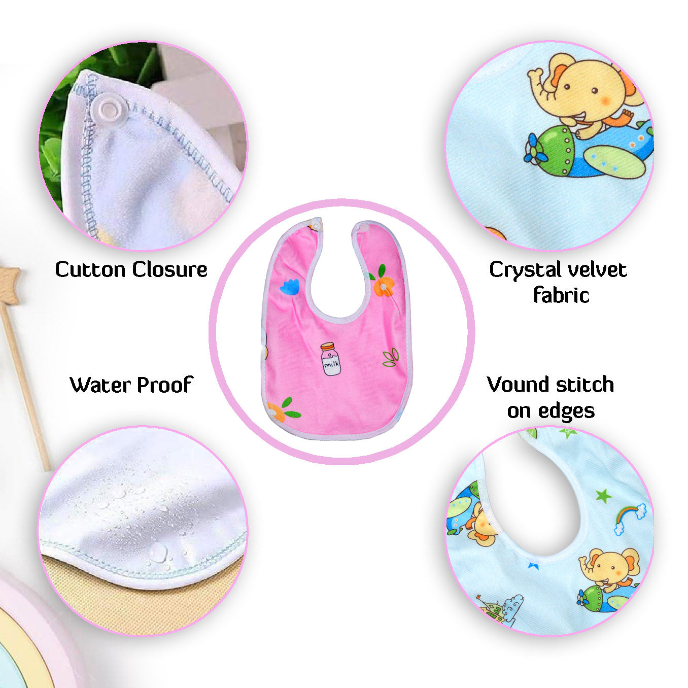 Cotton Baby Bibs Set