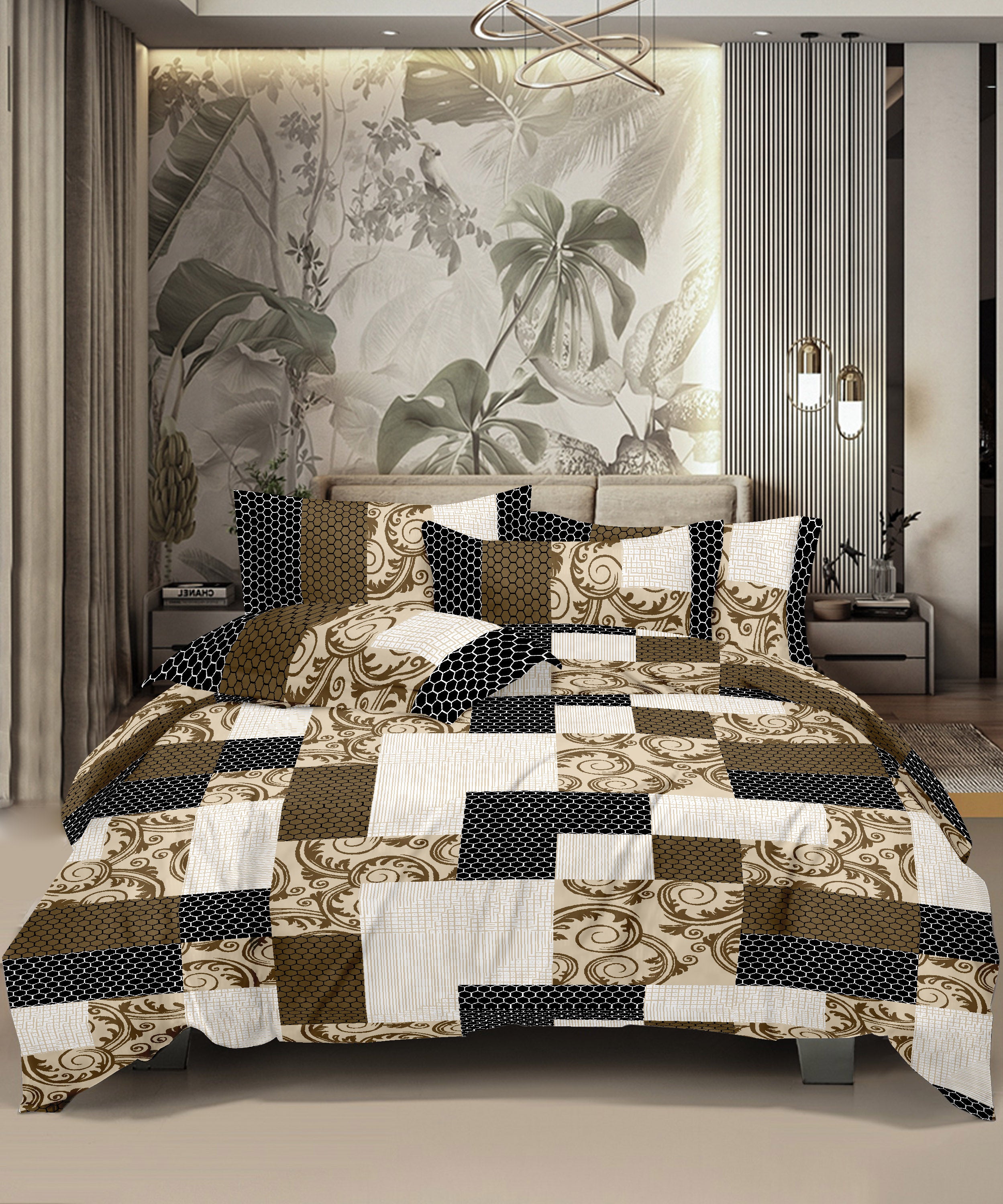 Cotton Bedsheet in Brown Color