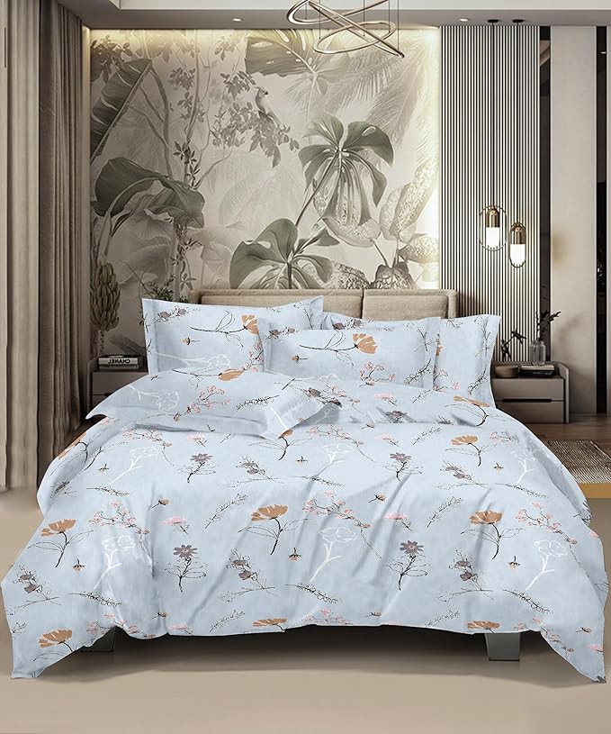 Cotton Bedsheet with 2 Pillow Covers