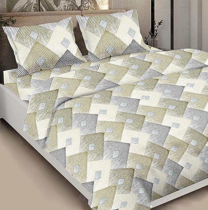 Cotton Double Bedsheet Green – Dreamscape