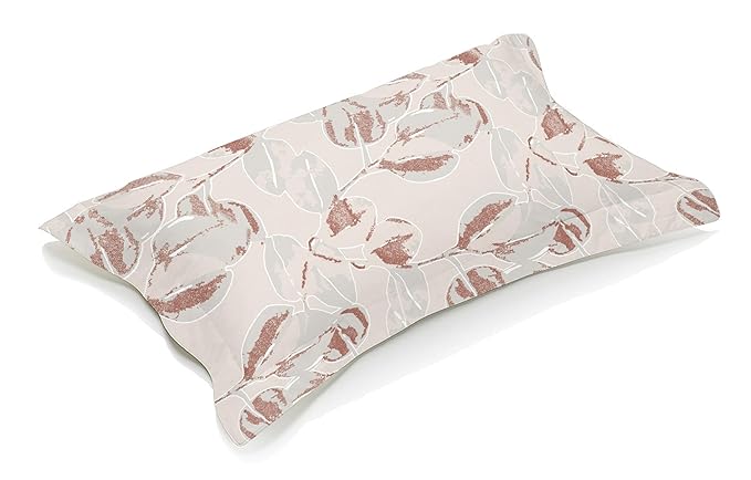 Cotton Pillow Cover in Leaf Canopy Peach