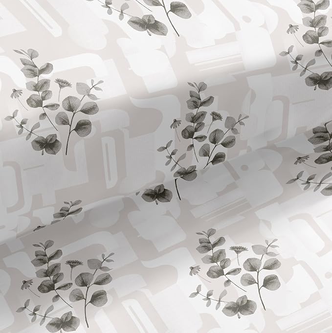 Cotton Queen Size Bedsheet in Brown Color (Floral Design)