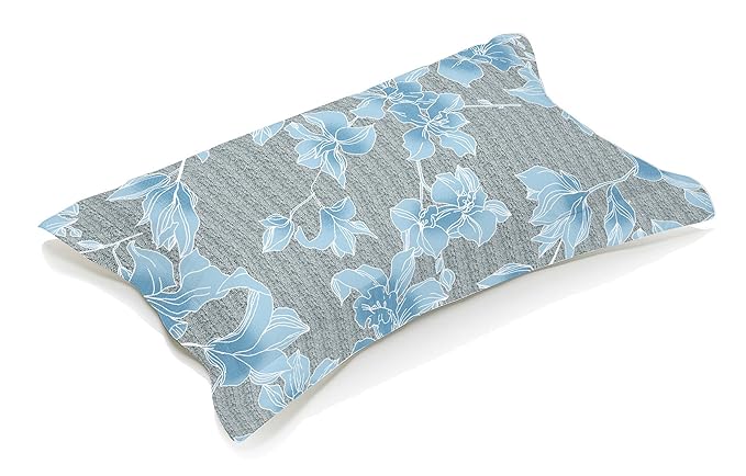 Floral Branch 100% Cotton Pillow Cover Grey