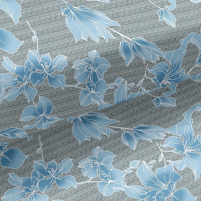 Floral Cotton Grey Bedsheet