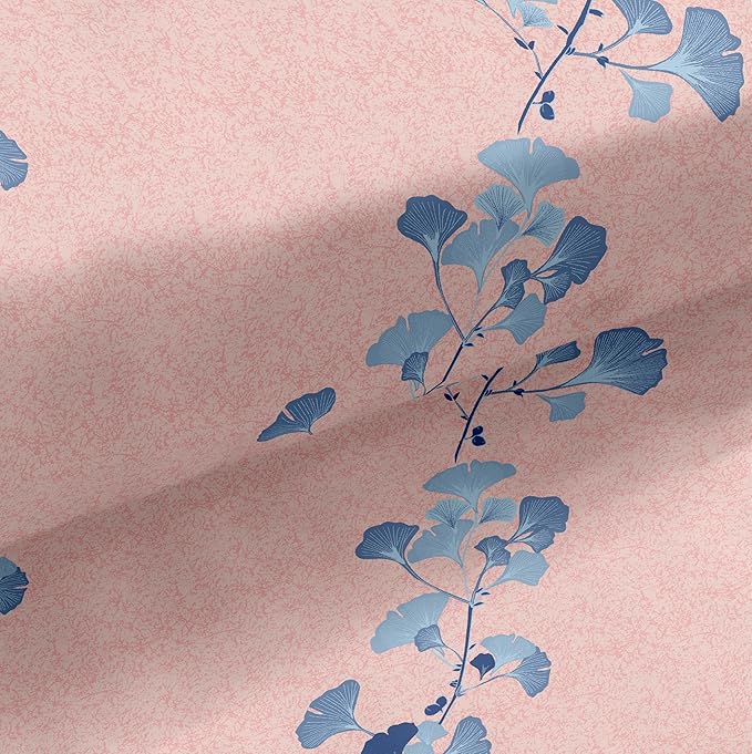 Meadow Melody Pink Floral Double Bedsheet