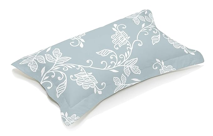 Misty Vines Blue Color Pillow Cover
