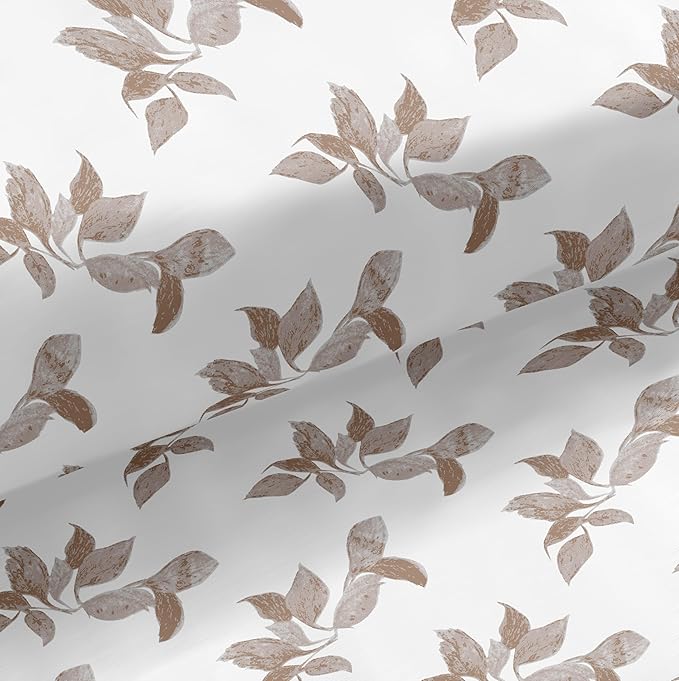 Aesthetic Bedsheet White Brown