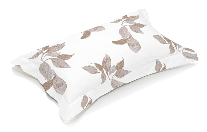 Pure Cotton Aesthetic Pillow Cover White Brown