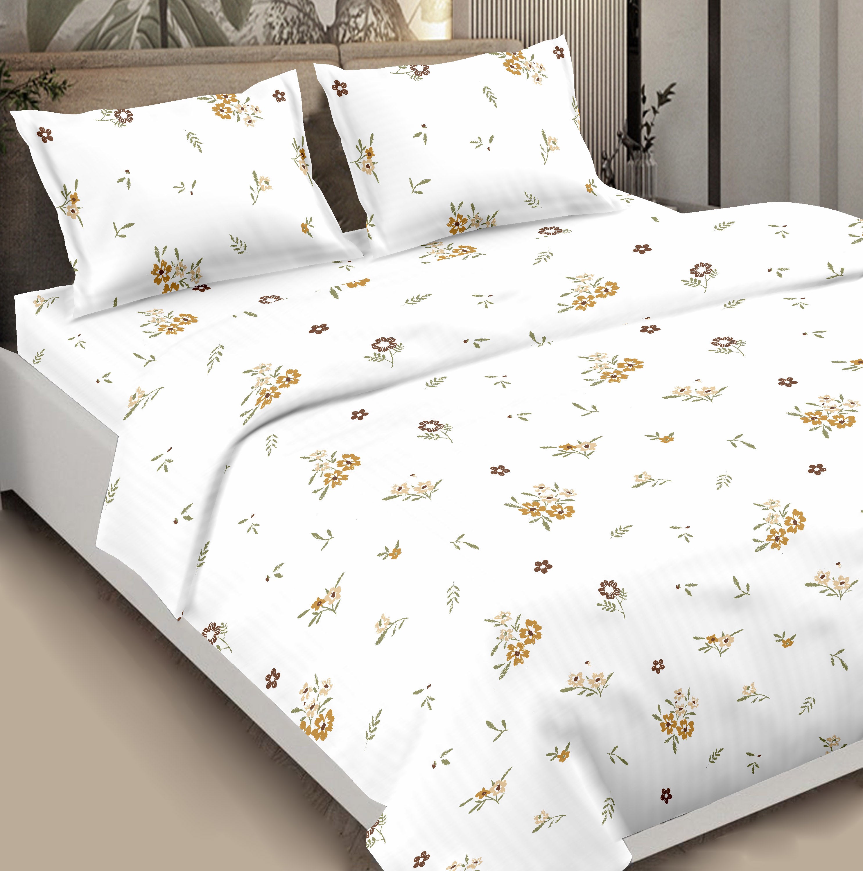 Pure Cotton Double Bedsheet