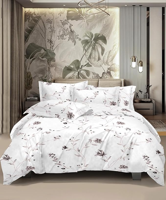 Pure Cotton Double Bedsheet in White