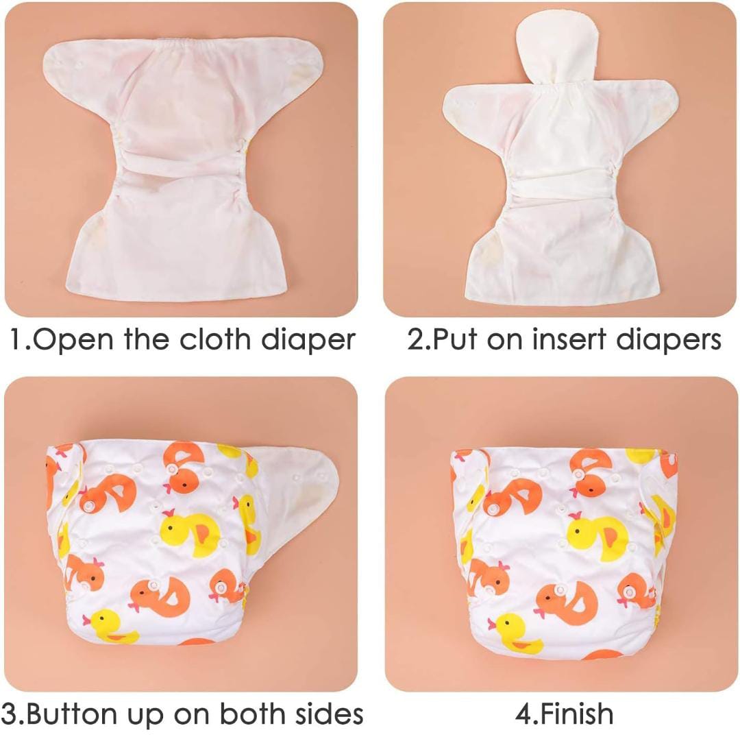 Reusable Baby Diaper with Inserts