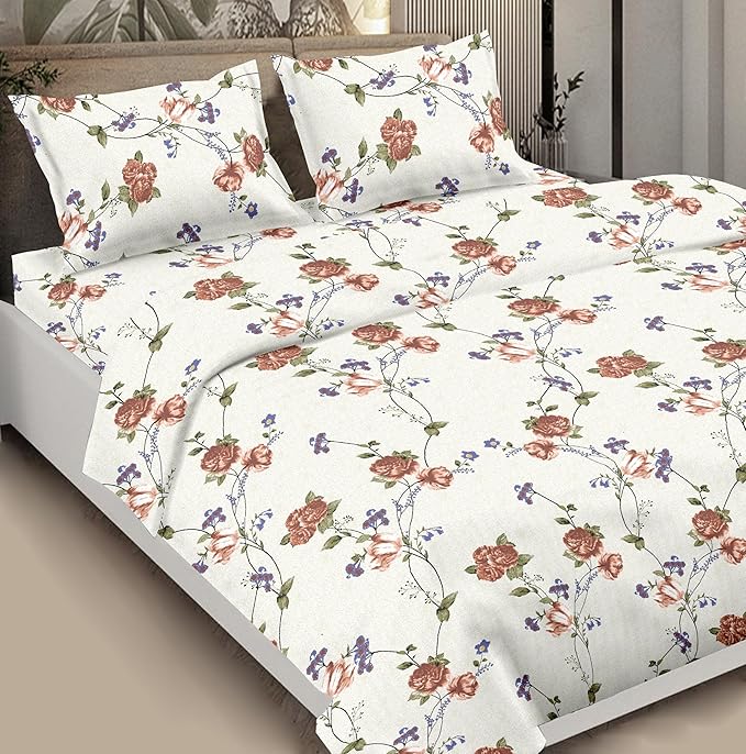 Romantic Garden Glaze Cotton Bed Sheet