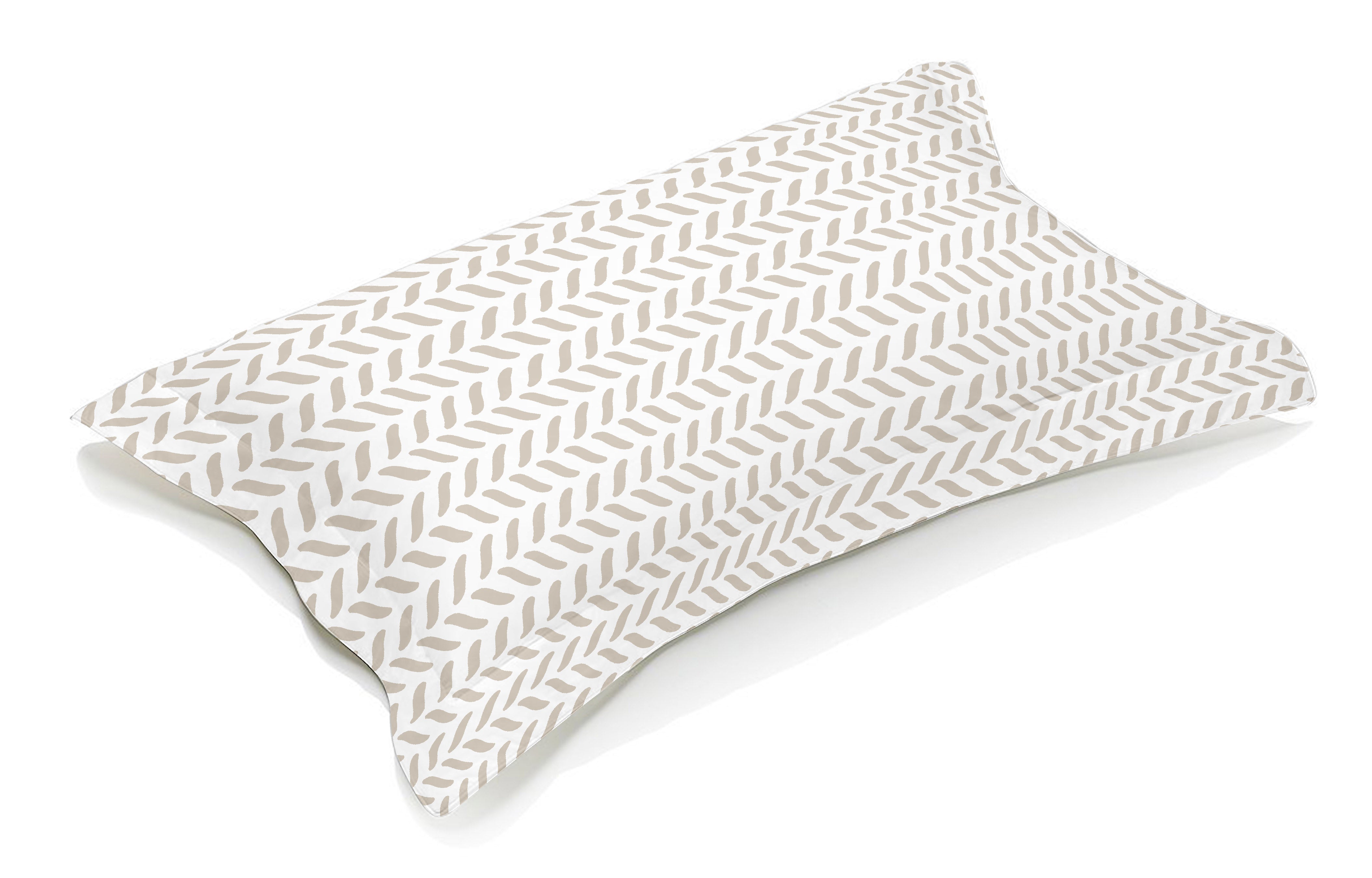 Beige & Blue White Cotton Double Bedsheet | 300 TC | Queen size