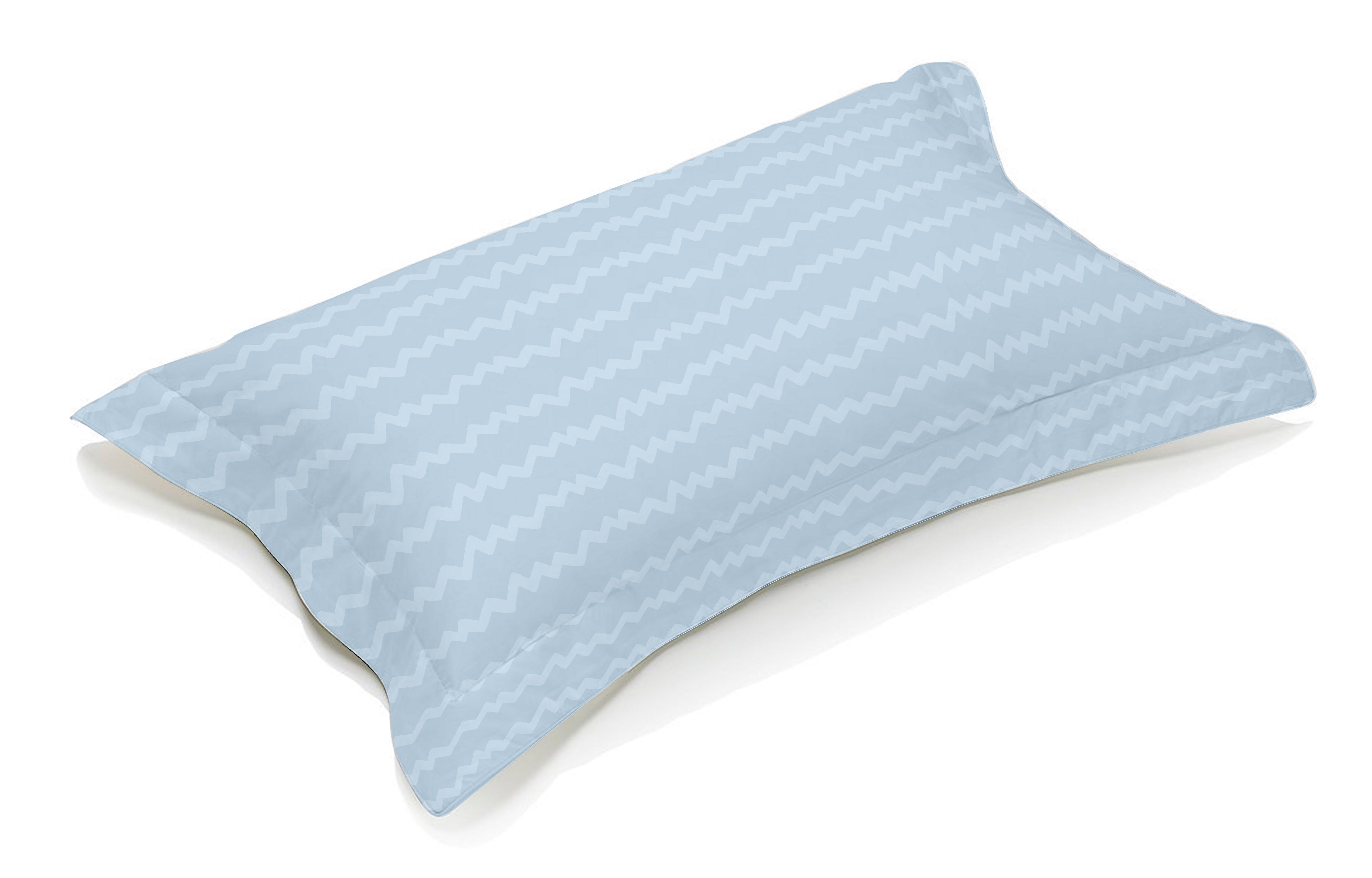 Beige & Blue White Cotton Double Bedsheet | 300 TC | Queen size