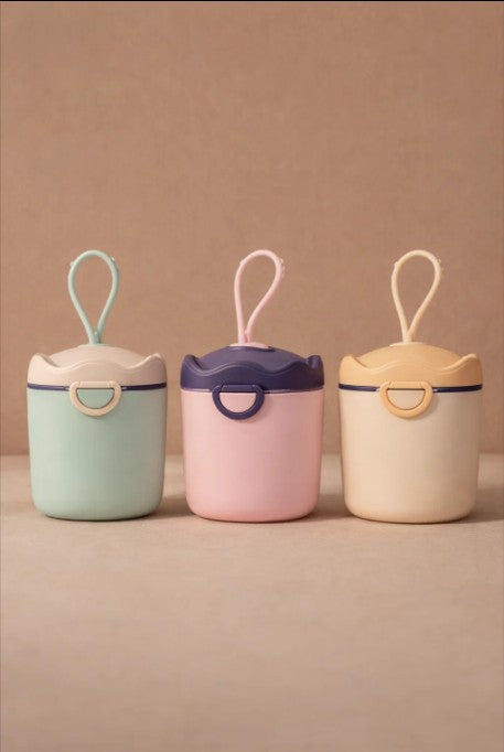 Baby Formula / Powder Storage Container (200 ml) with Airtight Lid + Built-in Spoon | Travel Friendly | Leak Proof