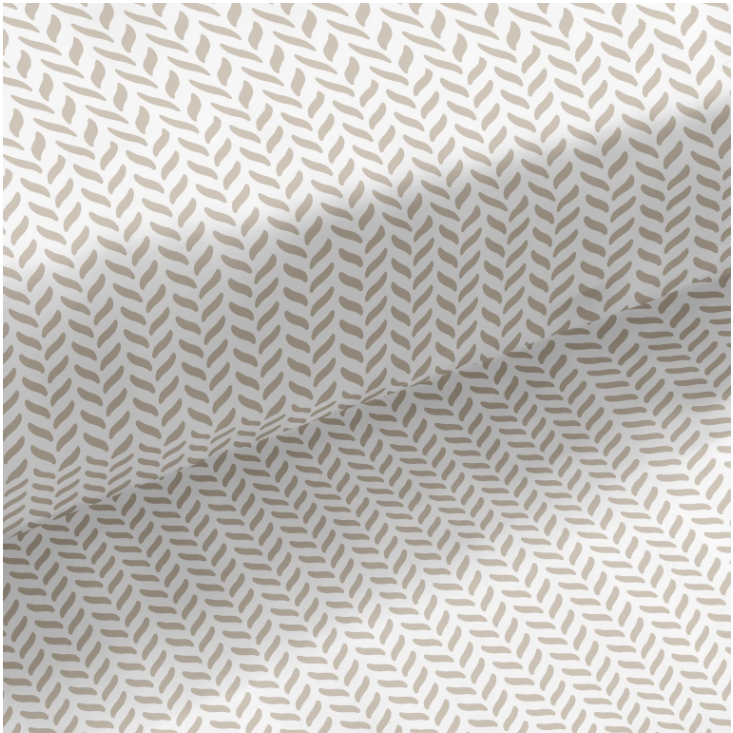 Beige & Blue White Cotton Double Bedsheet | 300 TC | Queen size