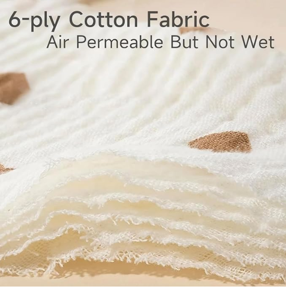 Soft Crinkle Muslin Baby Napkins (Pack of 5/10) | 25 x 25 cm