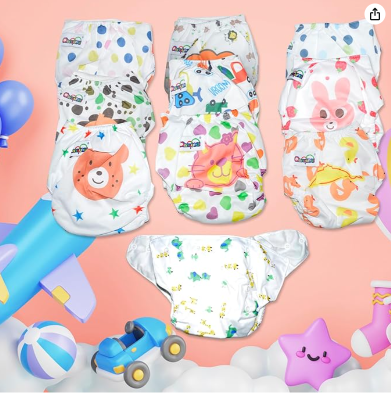 Reusable Baby Diapers with Inserts | Waterproof & Washable Baby Diaper