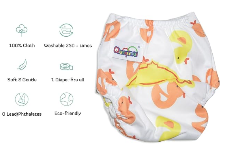 Reusable Baby Diapers with Inserts | Waterproof & Washable Baby Diaper